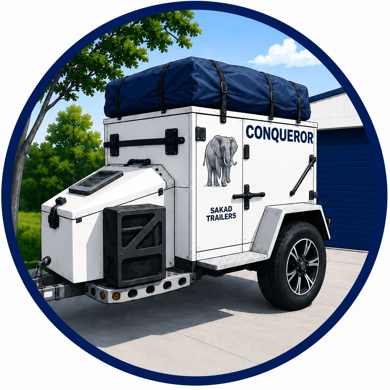 Local storage space for camping trailers and caravans